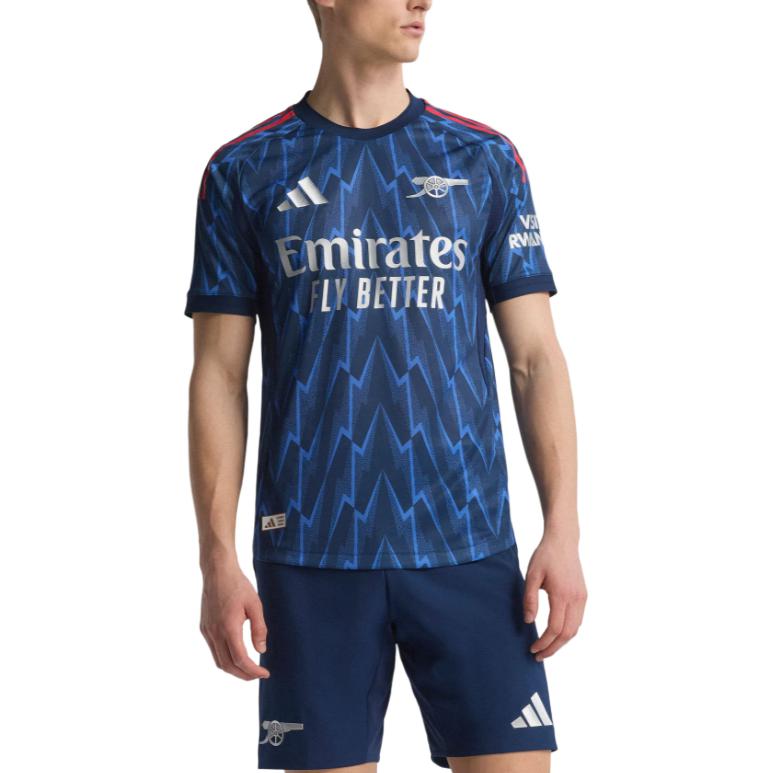 Футболка Arsenal 25/26 Away Authentic с доставкой при участии в AdiClub Adidas, темный индиго/темное серебро — фото 3