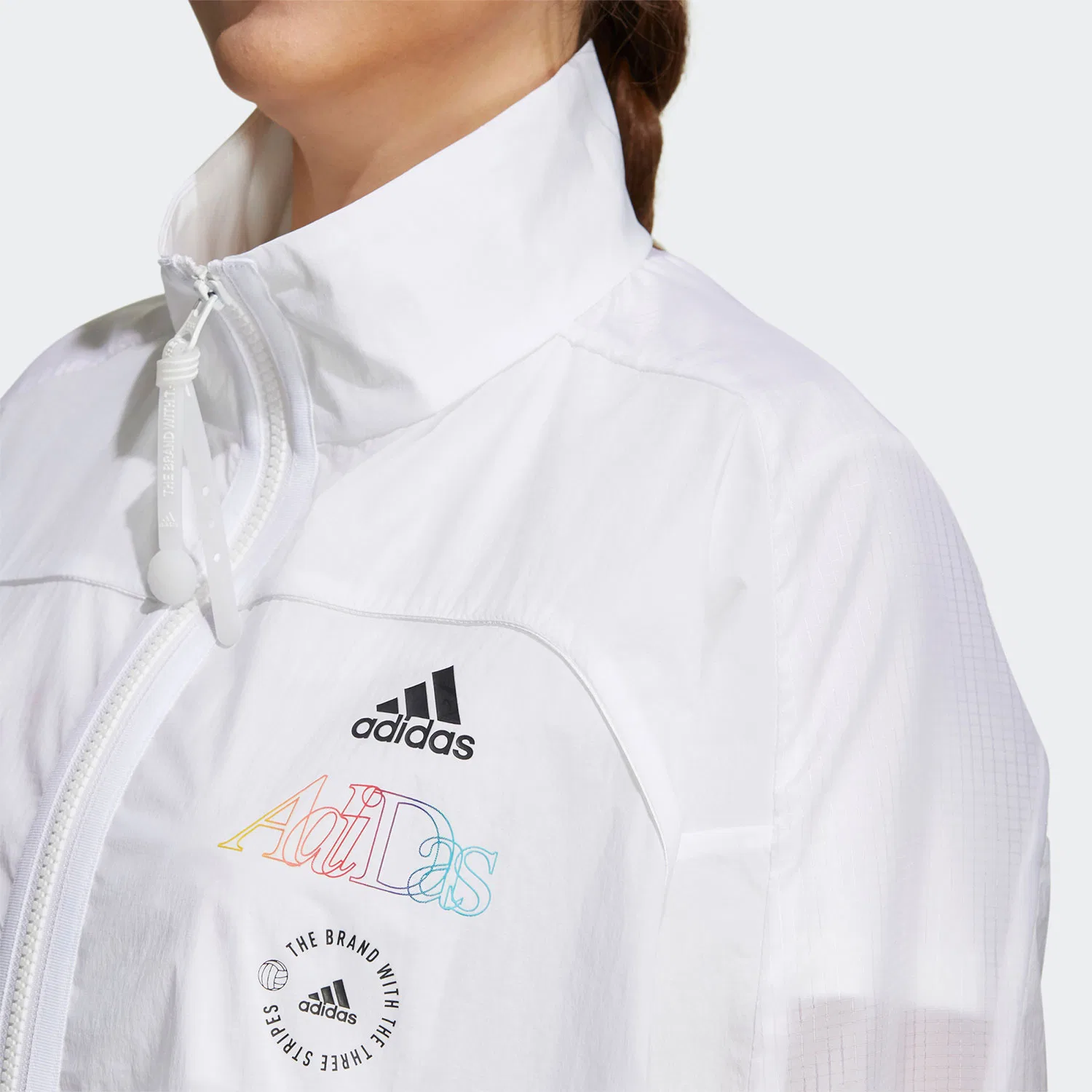Куртка женская White, стойка, средняя посадка Adidas — фото 3