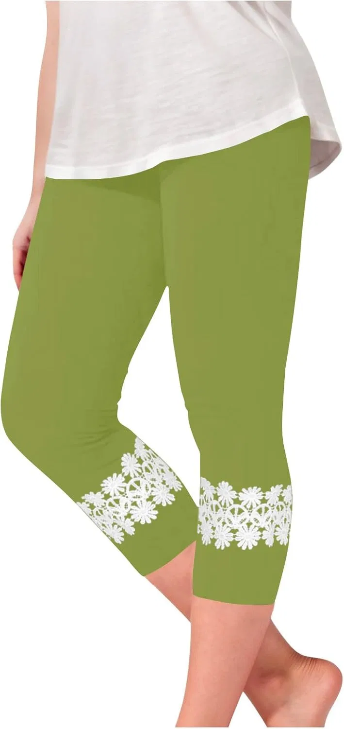Леггинсы детские с кружевной отделкой, Mint Green