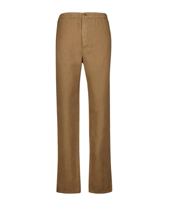 

Льняные классические брюки песочного цвета Boglioli, бежевый