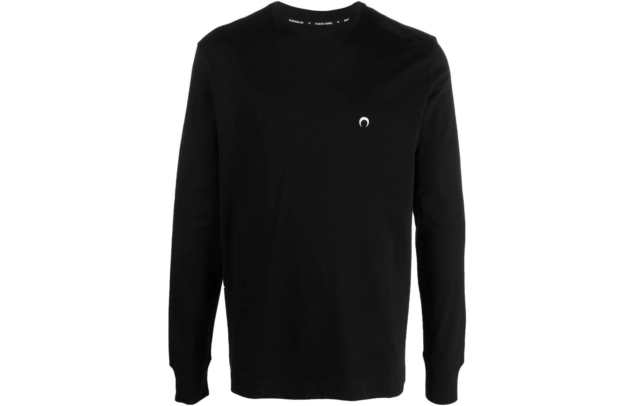 

Marine Serre Футболка мужская черная, Черный, Marine Serre Футболка мужская черная