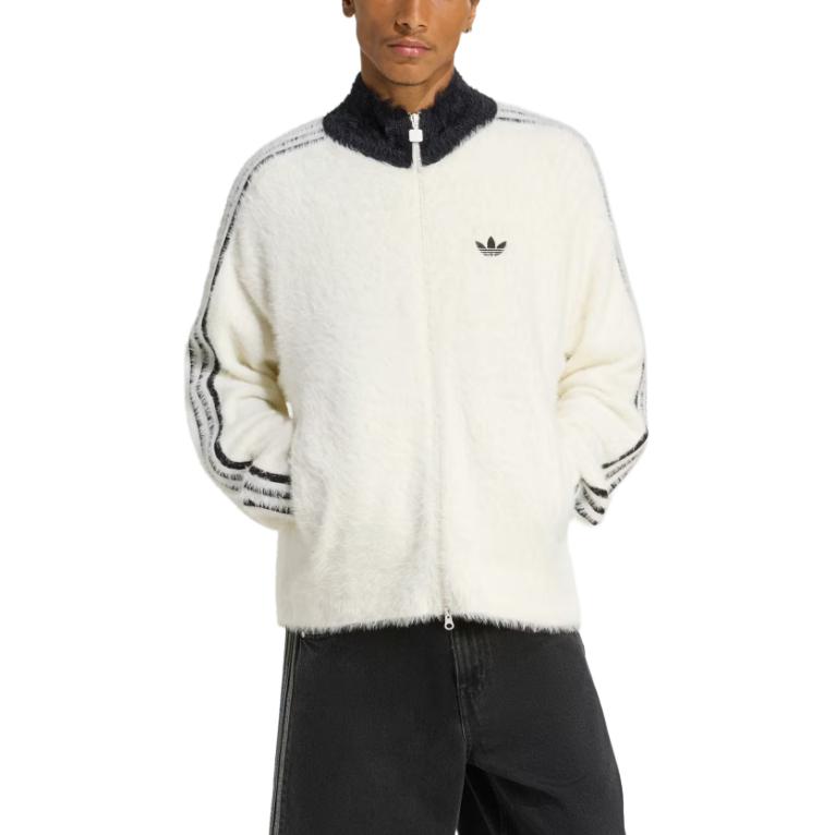 Adidas кардиган на молнии с тремя полосками Adidas Originals, экрю/черный — фото 3
