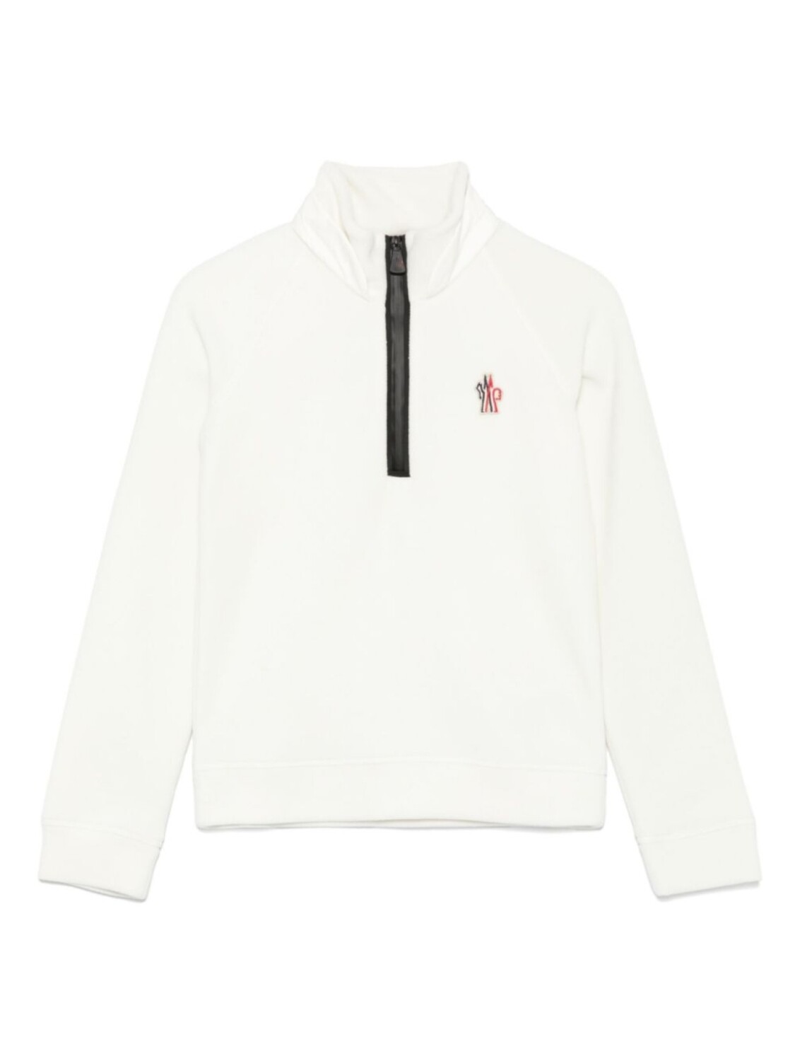 

Свитшот Moncler Enfant с флисовой текстурой, белый