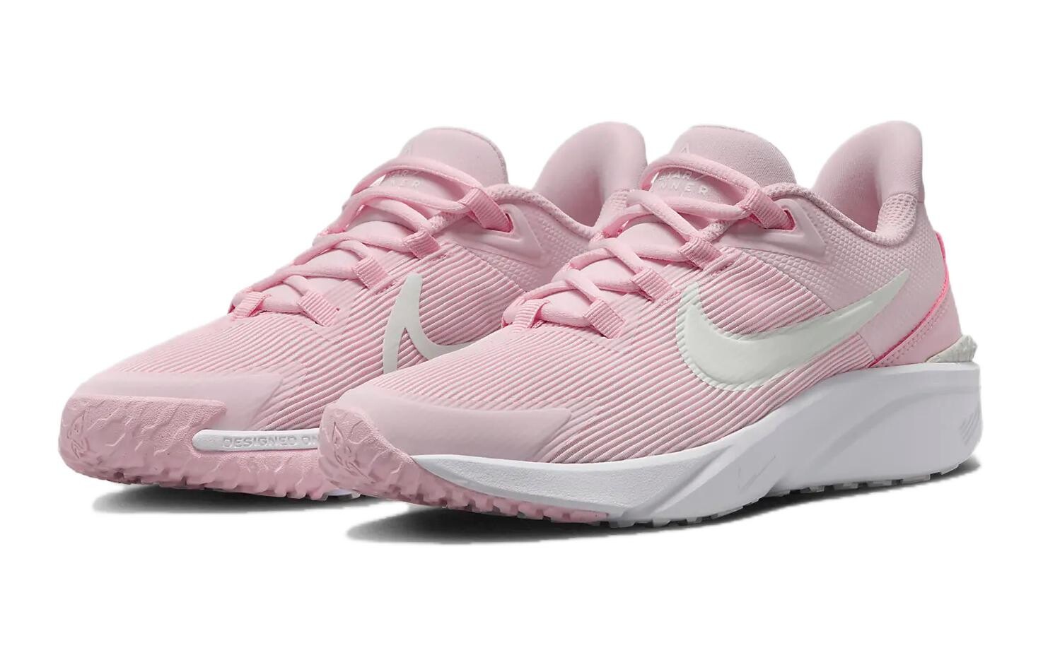 Кроссовки Nike Star Runner 4 GS 'Pink Foam', белый — фото 3