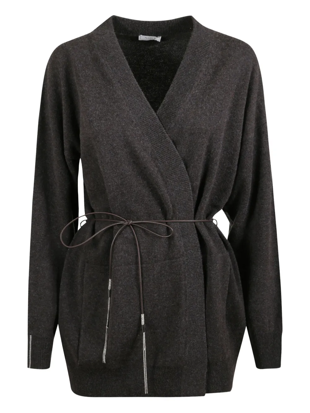 

Кардиган с поясом Peserico, коричневый