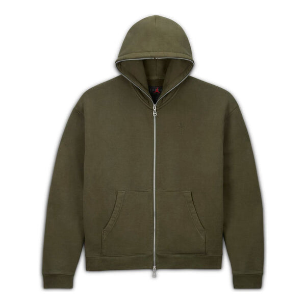 

Куртка x travis scott full-zip hoodie 'cargo khaki' Air Jordan, хаки