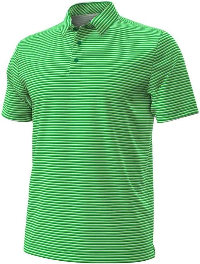 

Under Armour Drive Groove Stripe Tidal Green мужская поло для гольфа, Зеленый, Under Armour Drive Groove Stripe Tidal Green мужская поло для гольфа