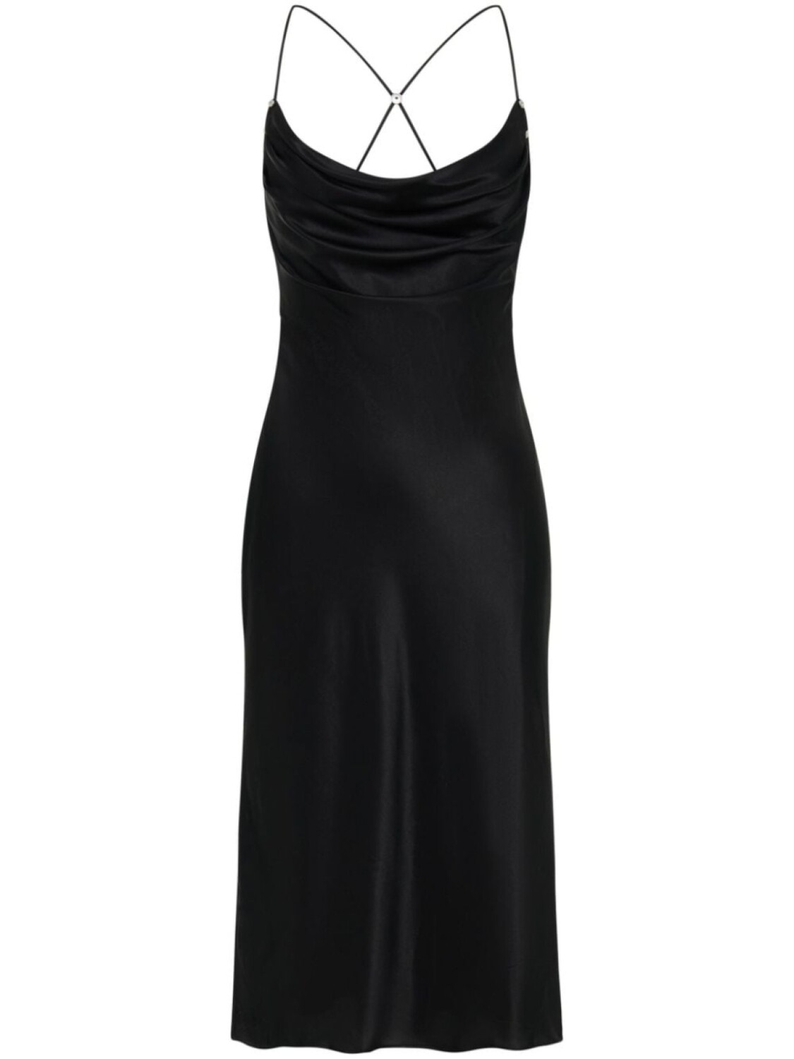 

Платье миди с воротником-хомутом Dion Lee, черный