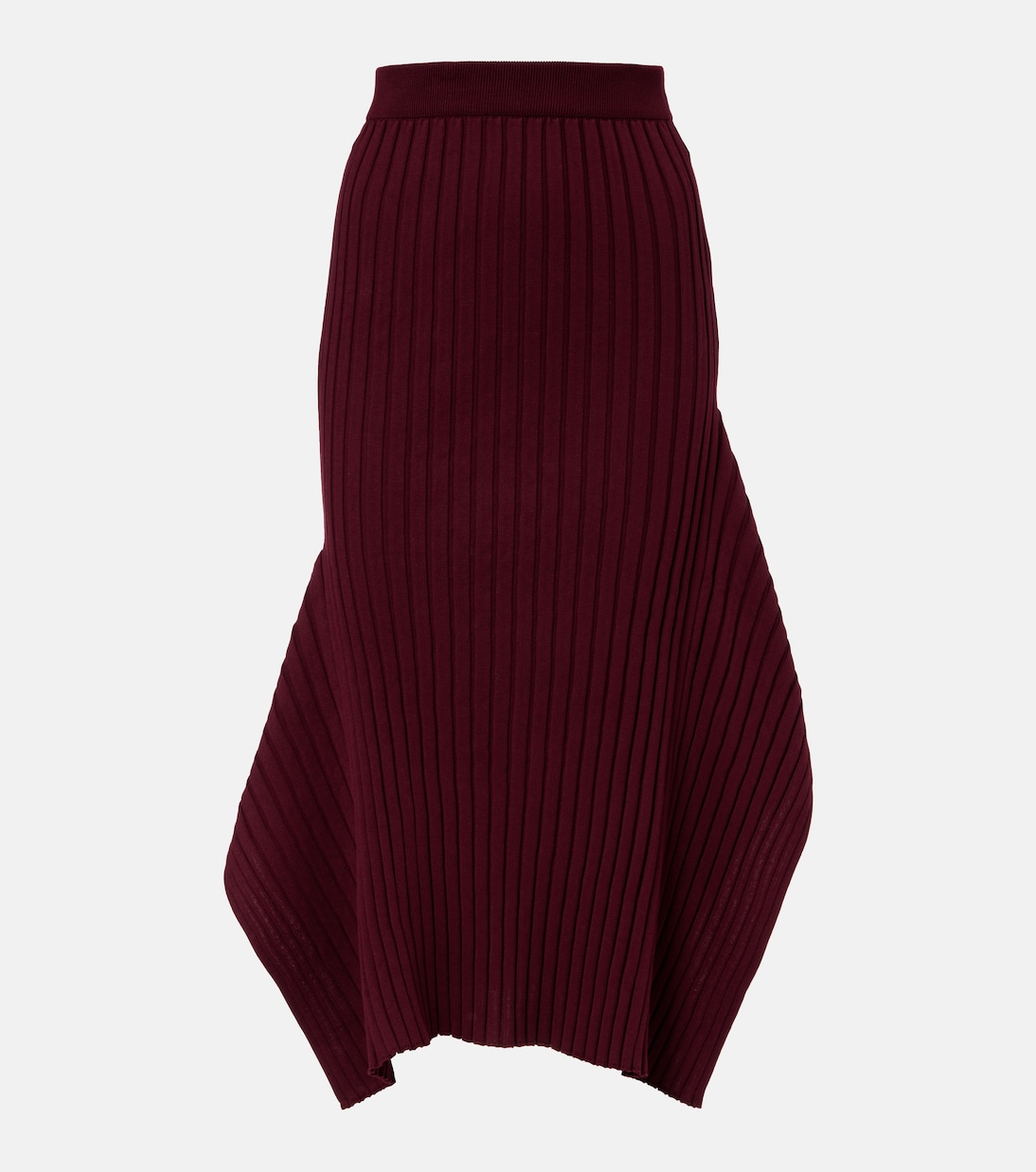

Асимметричная ребристая миди-юбка Stella McCartney, Bordeaux