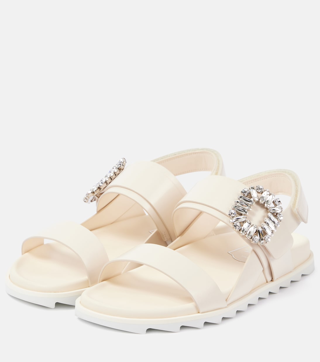 Сандалии из кожи с декором Slidy Viv' Roger Vivier, Cire' — фото 4