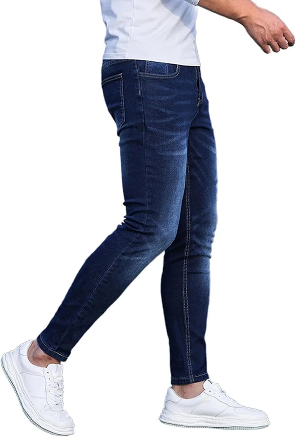 Джинсы скинни Slim Fit Stretch, синие — фото 4