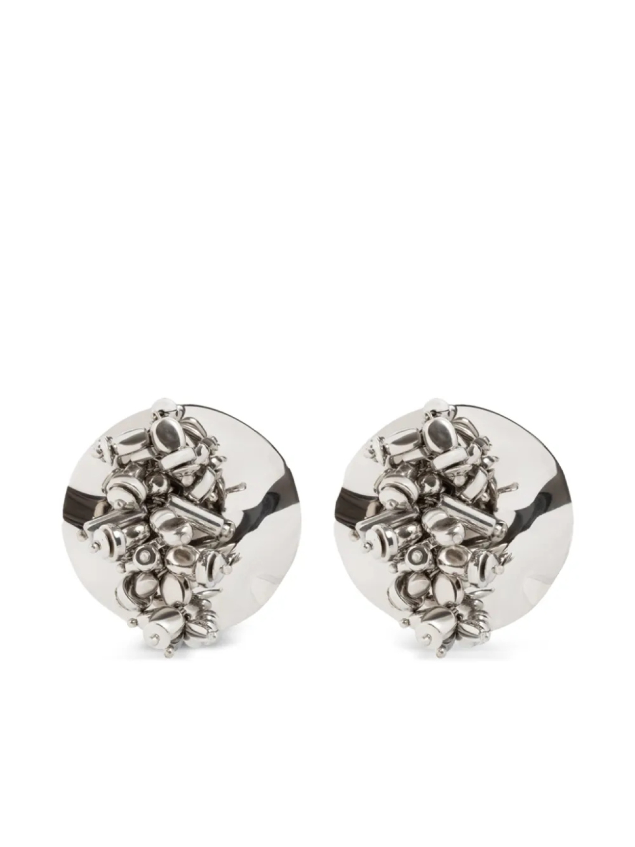

DRIES VAN NOTEN серьги с бусинами, серебряный