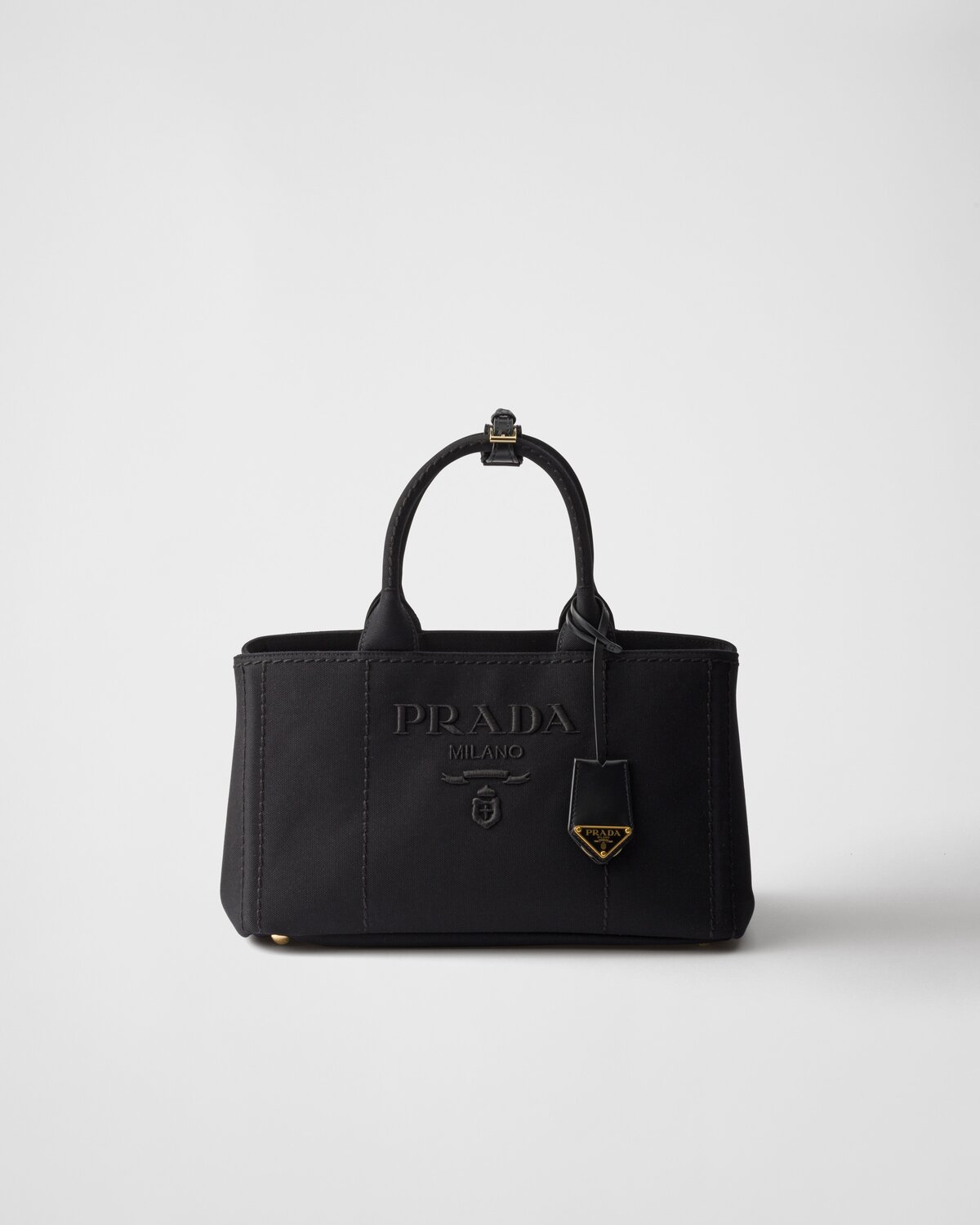

Большая сумка Prada Jardinière из хлопкового холста, черный