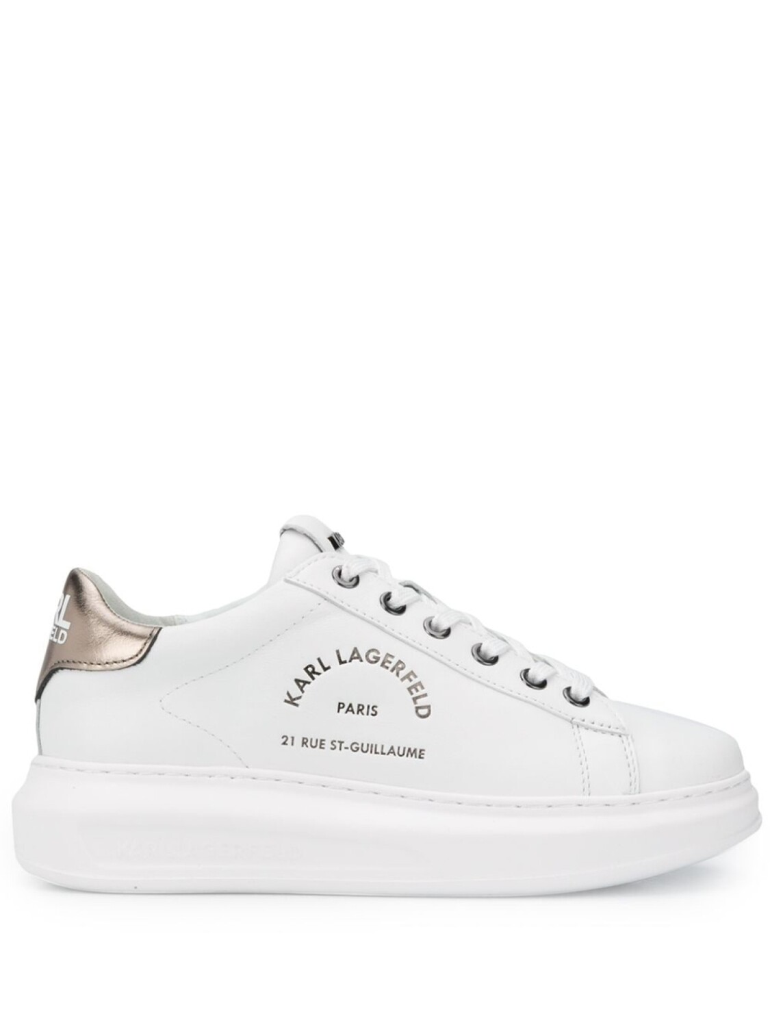 

Кроссовки Karl Lagerfeld Rue St-Guillaume Kapri, белый/серебристый
