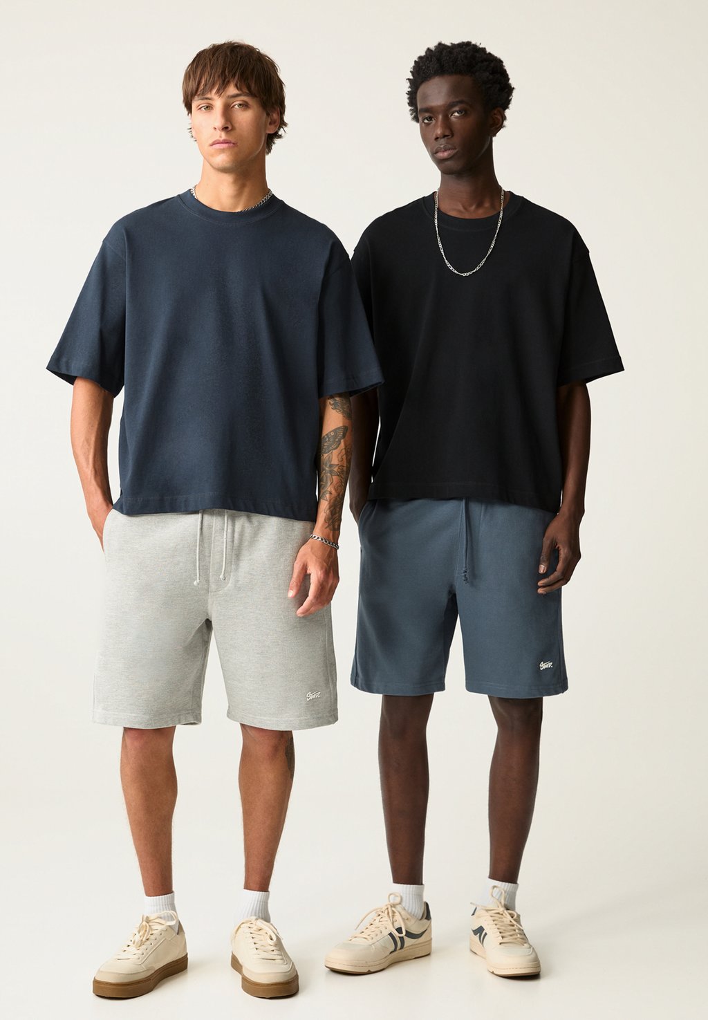 

Шорты JOGGER - 2-PACK OF BERMUDA - Tracksuit bottoms PULL&BEAR, синий