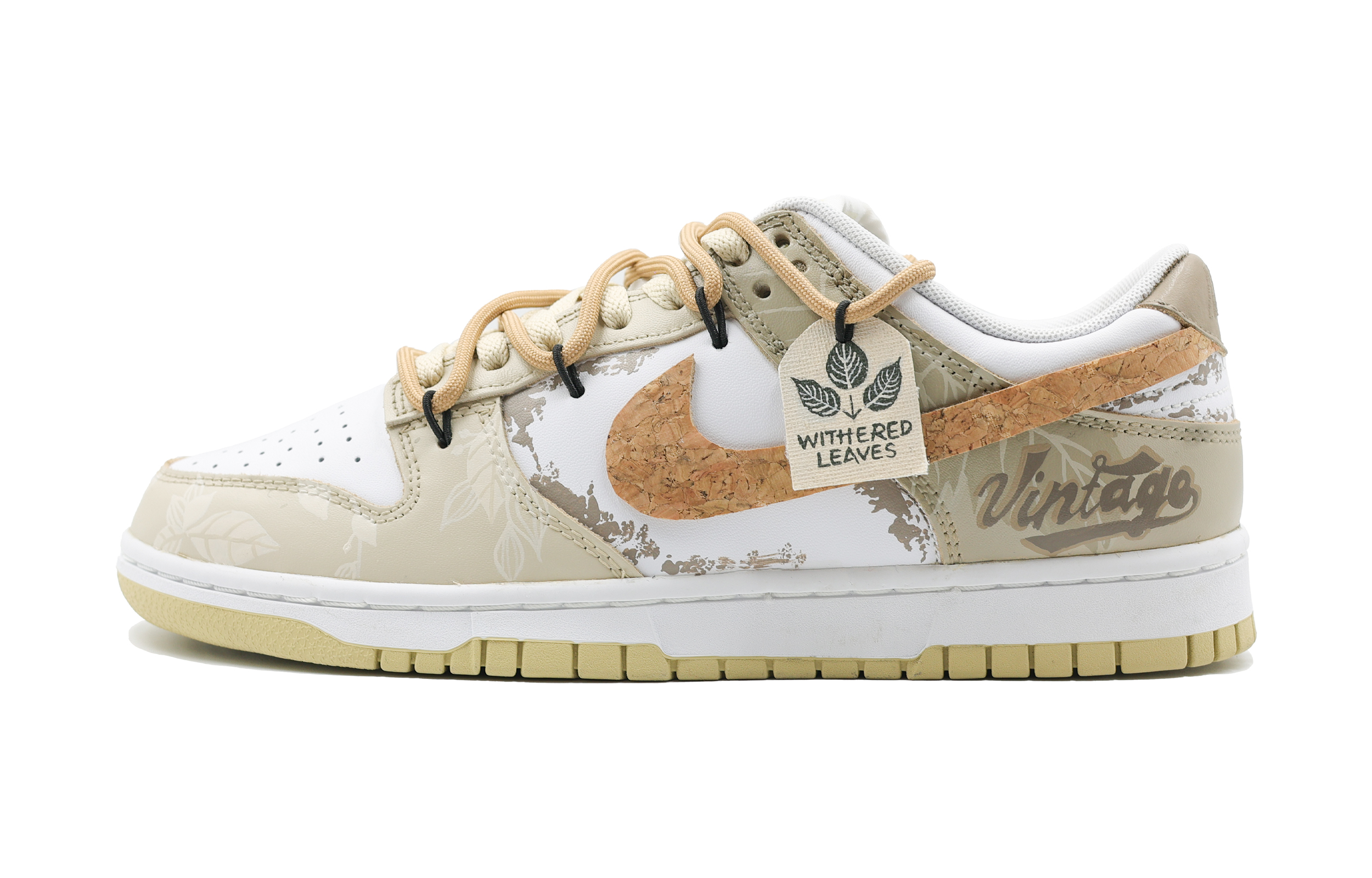 

Nike Кроссовки для скейтбординга Dunk Anti Slip, износостойкие, низкие, мужские, белые, коричневые