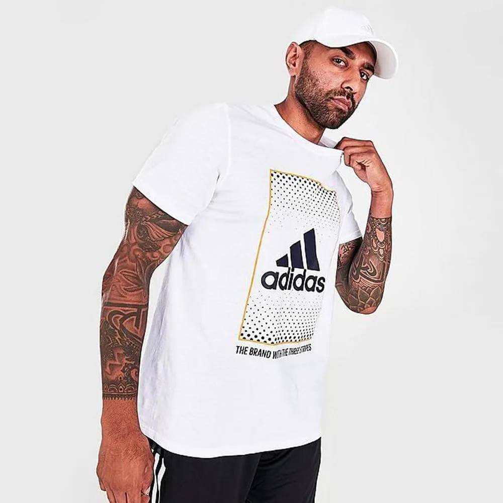 Футболка adidas Badge of Sport Box Fade, белая — фото 2