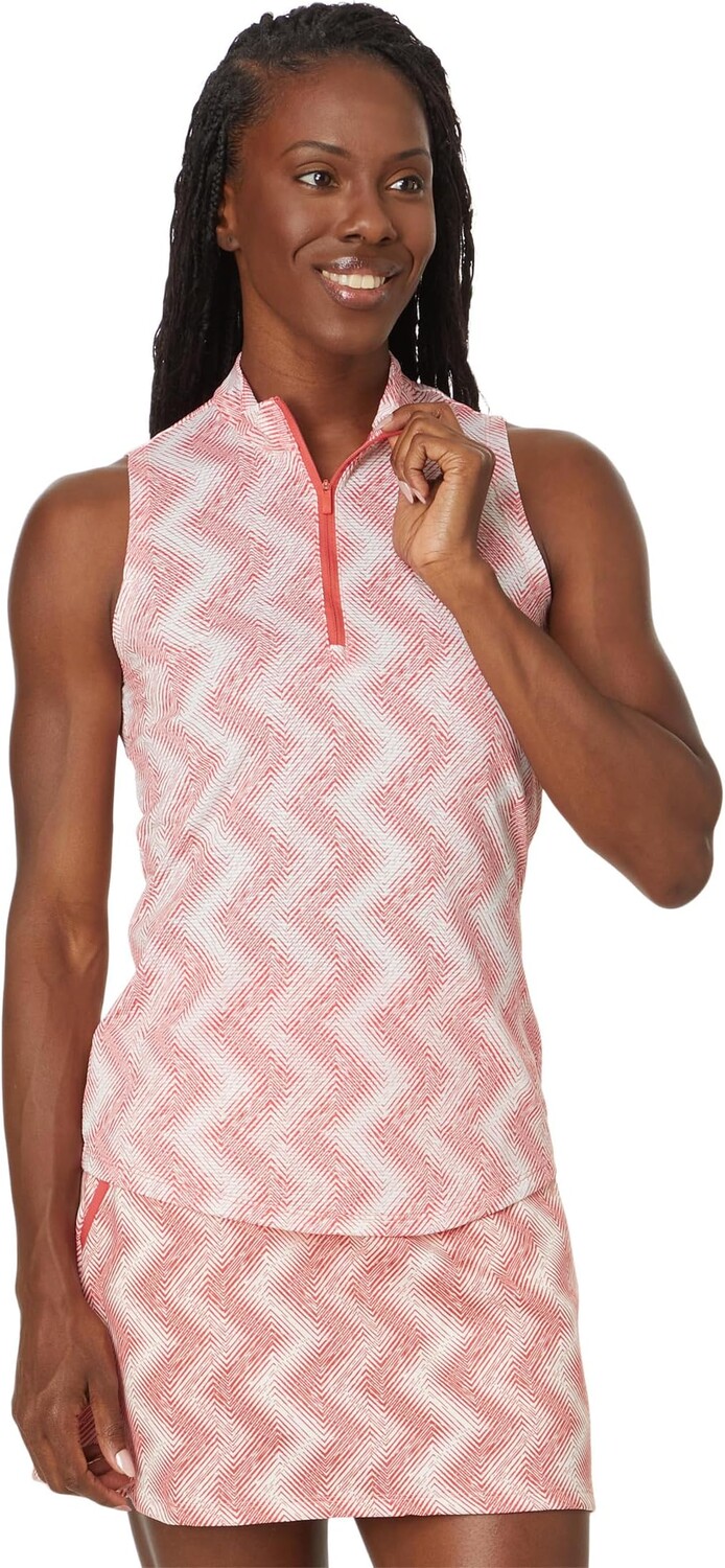 

Поло adidas Golf Ultimate365 Ottoman Sleeveless Polo, цвет Preloved Scarlet