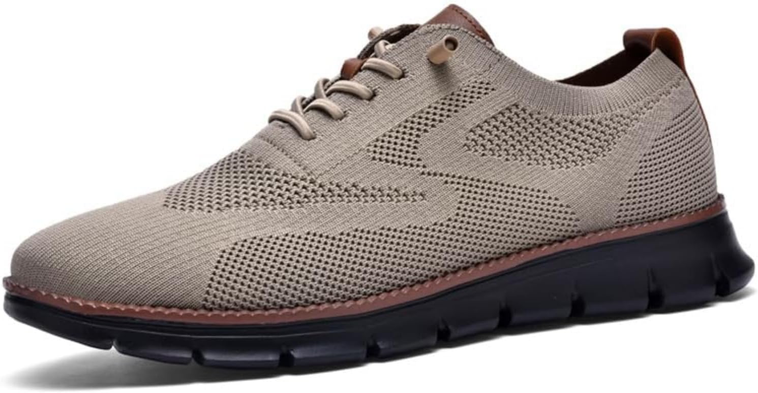 

Мужские ультракомфортные городские оксфорды 2025 года, дышащая сетка, легкие и мягкие повседневные кроссовки Generic, хаки