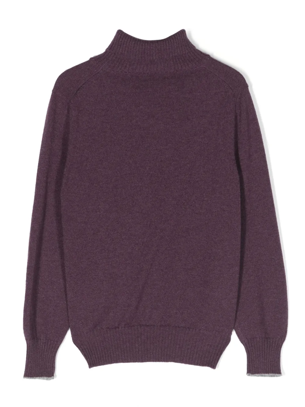 Кашемировый джемпер Humanitas Solomei Brunello Cucinelli Kids, фиолетовый — фото 2