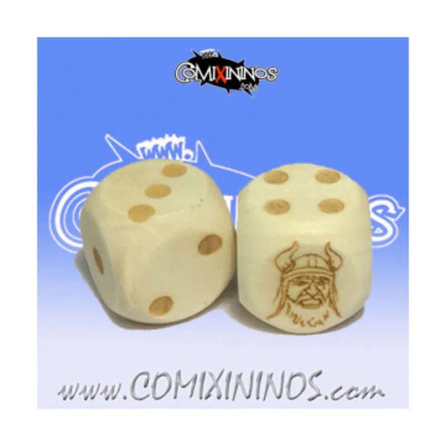 

Набор из 2 скандинавских игральных костей с шипами, Fantasy Football Miniatures - Wooden Dice (20mm)