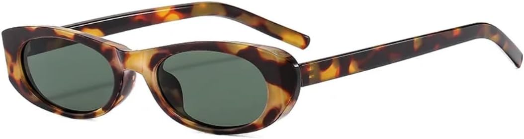 

Солнцезащитные очки с защитой UV400 | Маленькая оправа, овальные линзы в стиле панк | Цветные линзы | Для женщин и мужчин | Для занятий спортом на открытом воздухе и вождения DSVIGF, Leopard G15