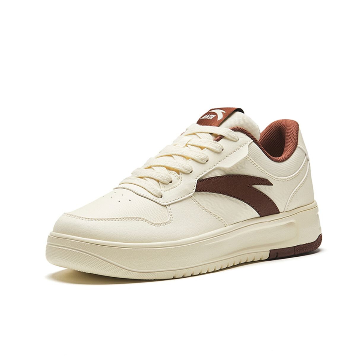Кроссовки ANTA Skateboarding Shoes Men Low-top Light Beige/high-end Brown, коричневый — фото 2