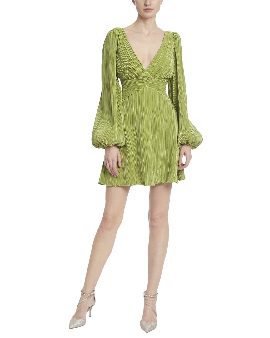 

Мини-платье Jewel Badgley Mischka с рукавами-фонариками, оливковый
