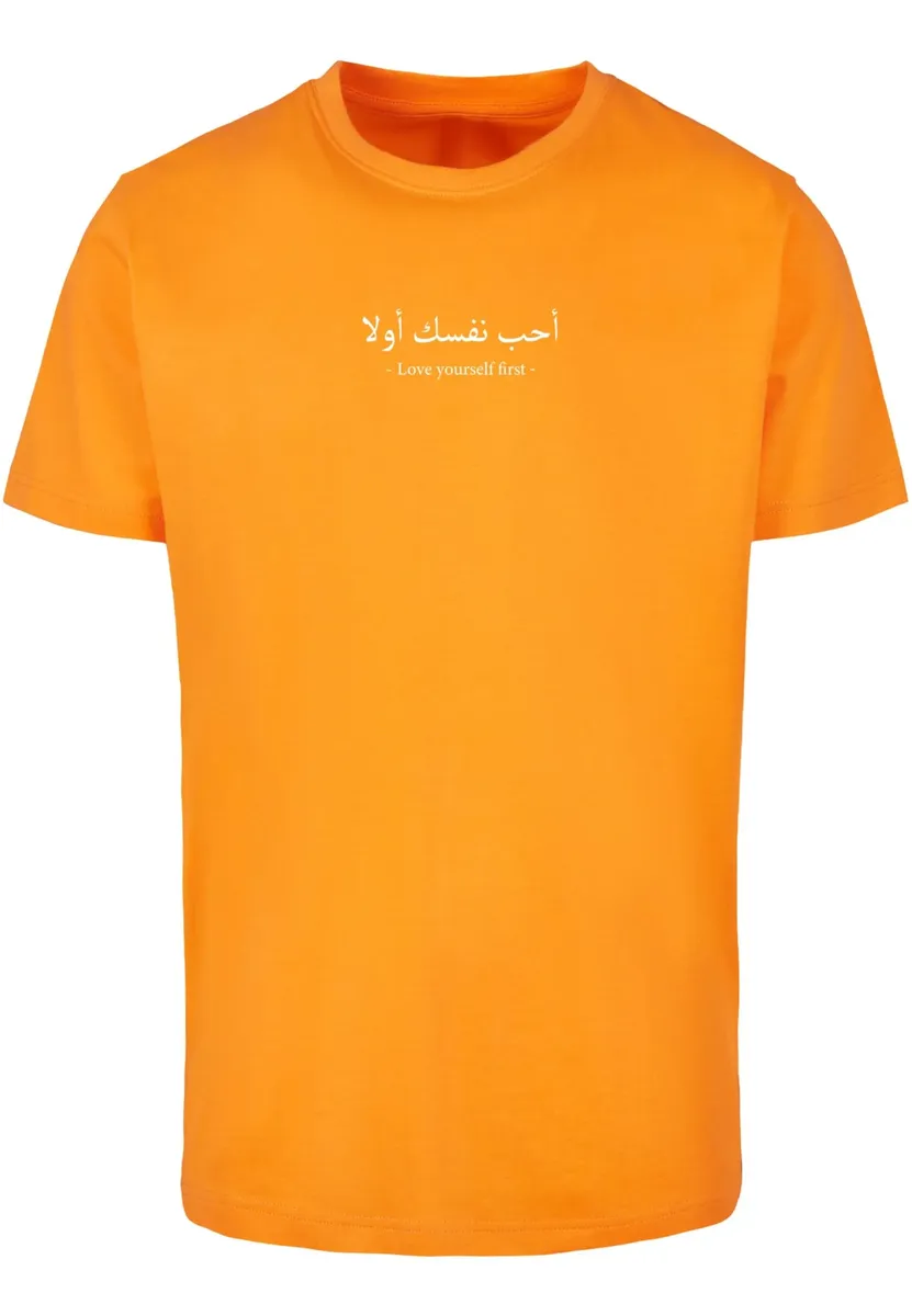 

Футболка Merchcode "Мужская футболка Merchcode Love Yourself First с круглым вырезом", цвет Paradiseorange