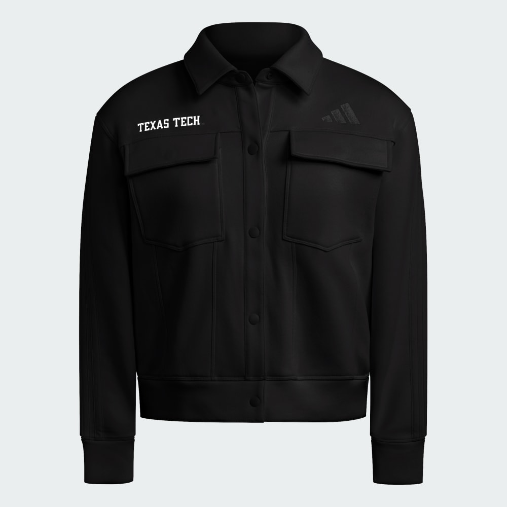 

Флисовая куртка Adidas Texas Tech Red Raiders Women's Exclusive Faux Denim 3-Stripes Fleece Jacket, цвет Black/White/Ncaa-Txt-766