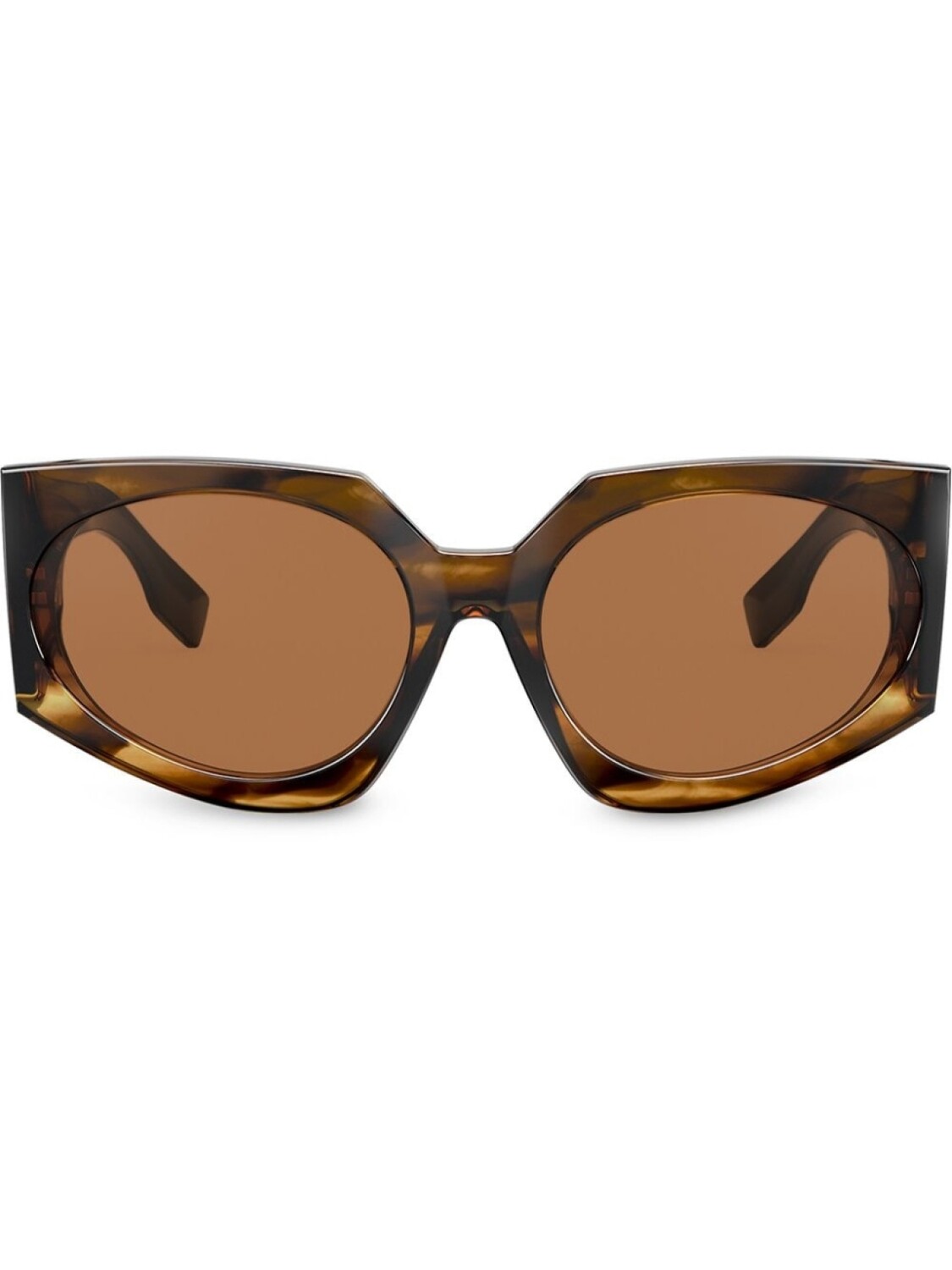 

Burberry Eyewear солнцезащитные очки в массивной оправе, коричневый