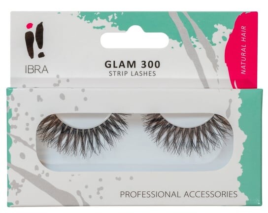 

Накладные ресницы на полоске, Glam 300, черный Ibra