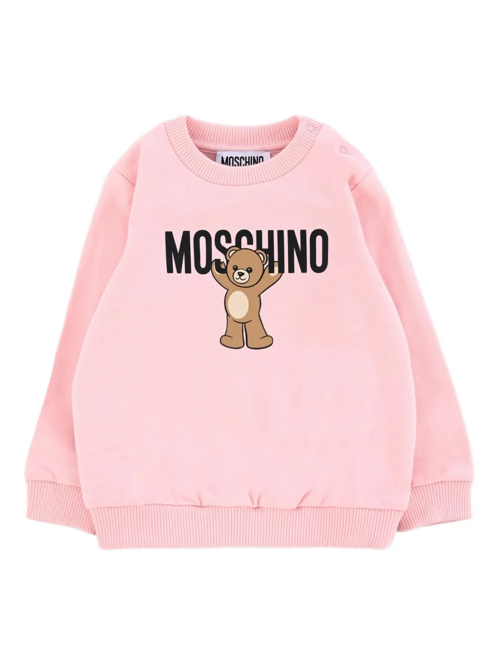 

Толстовка с круглым вырезом и принтом Moschino Kids, розовый