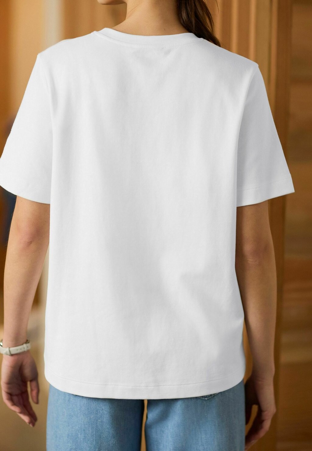 Базовая футболка Heavyweight Short Sleeve Crew Neck Next, белый