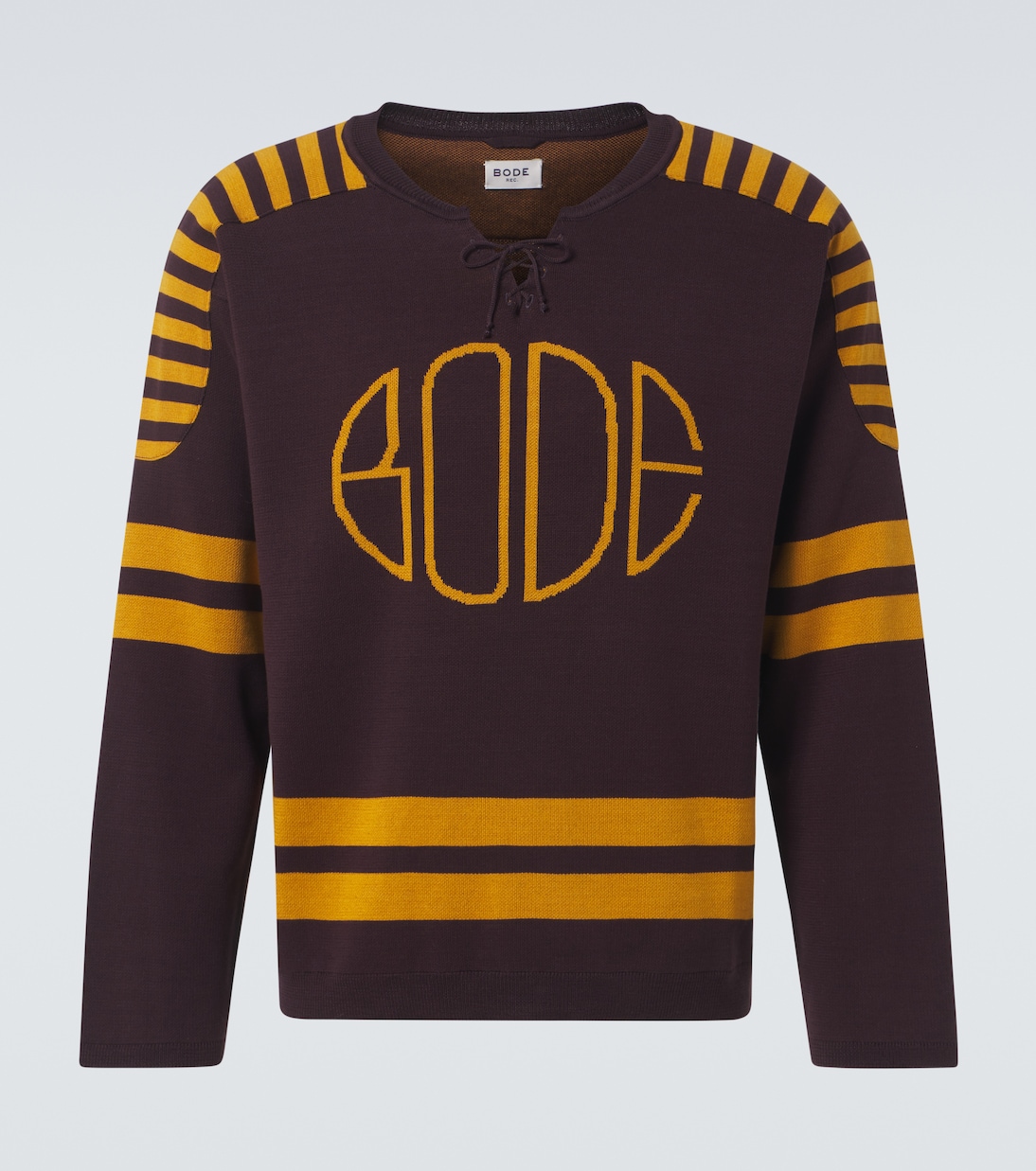 

Свитер из хлопкового жаккарда Rink Bode, Brown Yellow