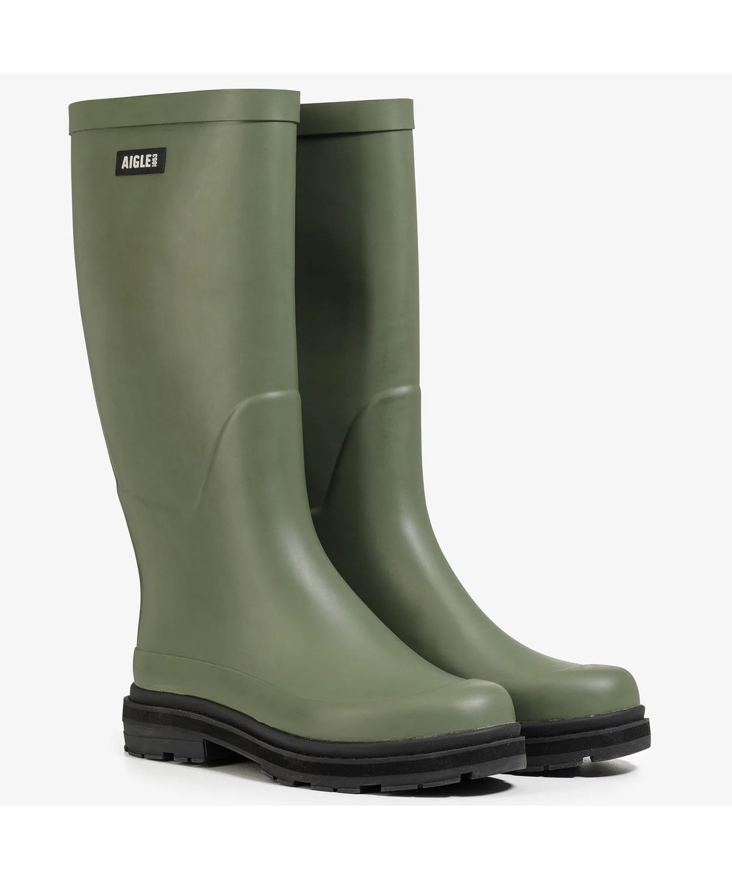 Мужские резиновые сапоги AIGLE оливковые — фото 2