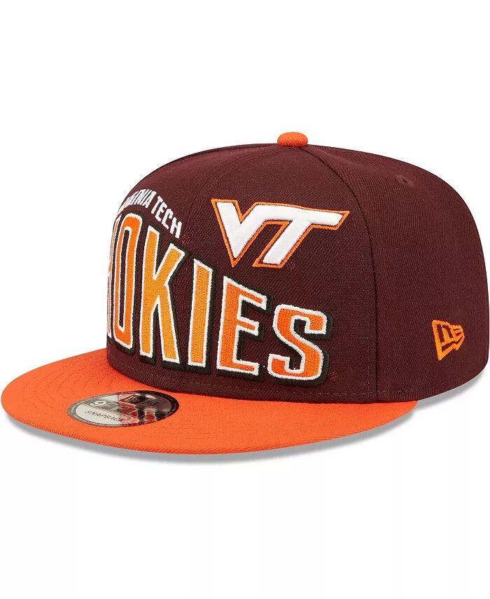 

Мужская темно-бордовая кепка Virginia Tech Hokies двухцветная винтажная Wave 9FIFTY Snapback New Era