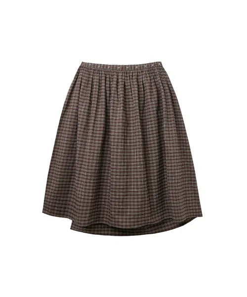 Женская юбка RENSE Eyelet Brown Check — фото 4