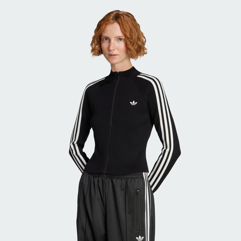 

Спортивный костюм Adidas Adicolor 3-Stripes Slim Knit Track Top, черный