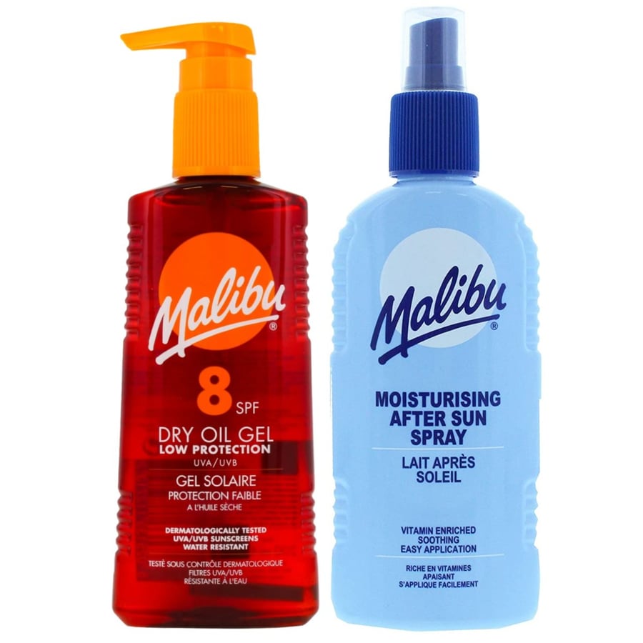 

Гель для загара Malibu SPF8 200 мл + Бальзам-спрей после загара 200 мл
