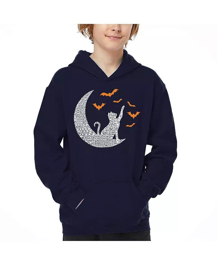 

Толстовка с капюшоном и надписью «Lunar Bats Word Art» для мальчиков LA Pop Art, синий