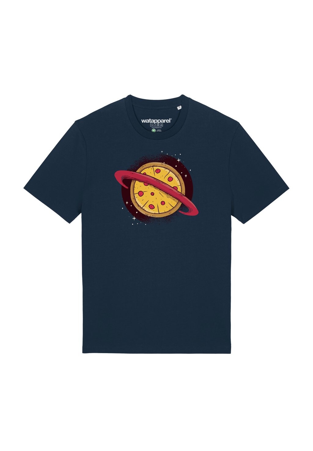 

Футболка с принтом PIZZA PLANET watapparel, темно-синий