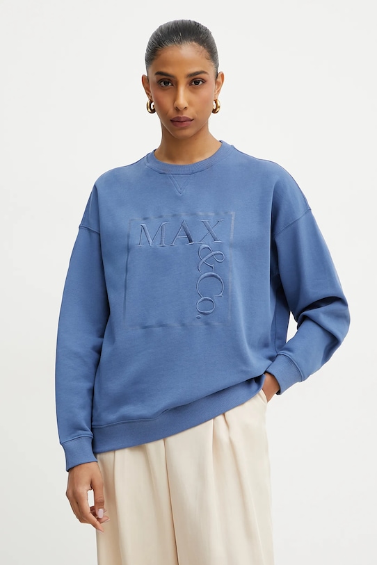 

Хлопковая толстовка Max&Co., синий