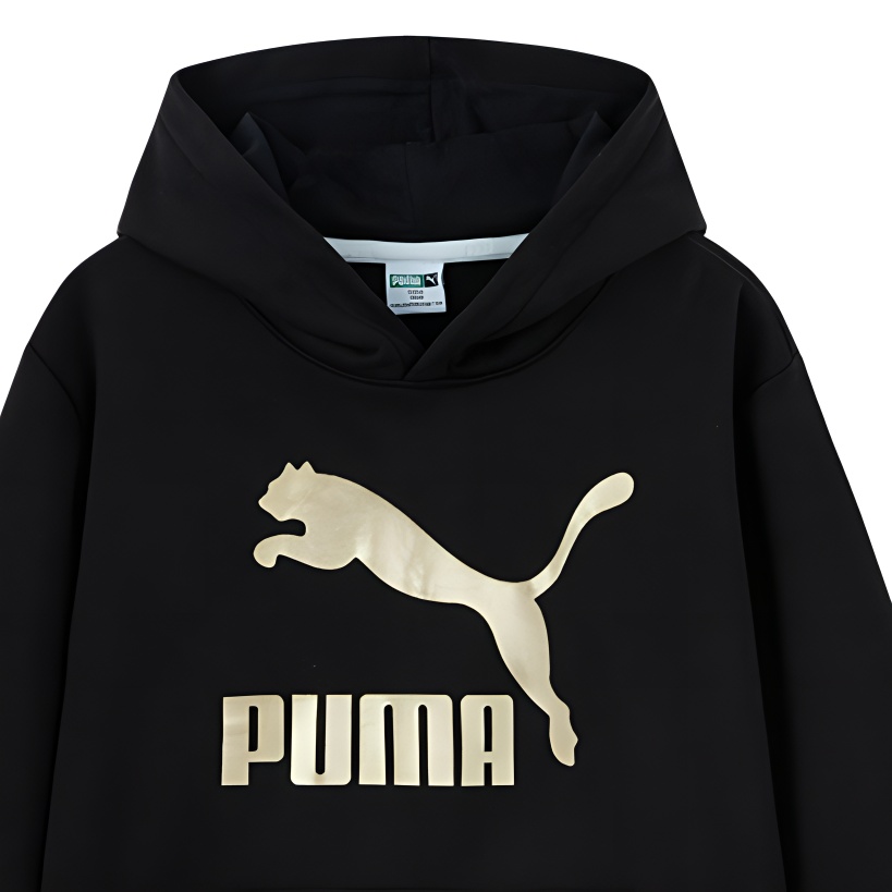 PUMA Толстовка Sportstyle Collection CLASSICS BIG LOGO HOODIE черная детская — фото 4
