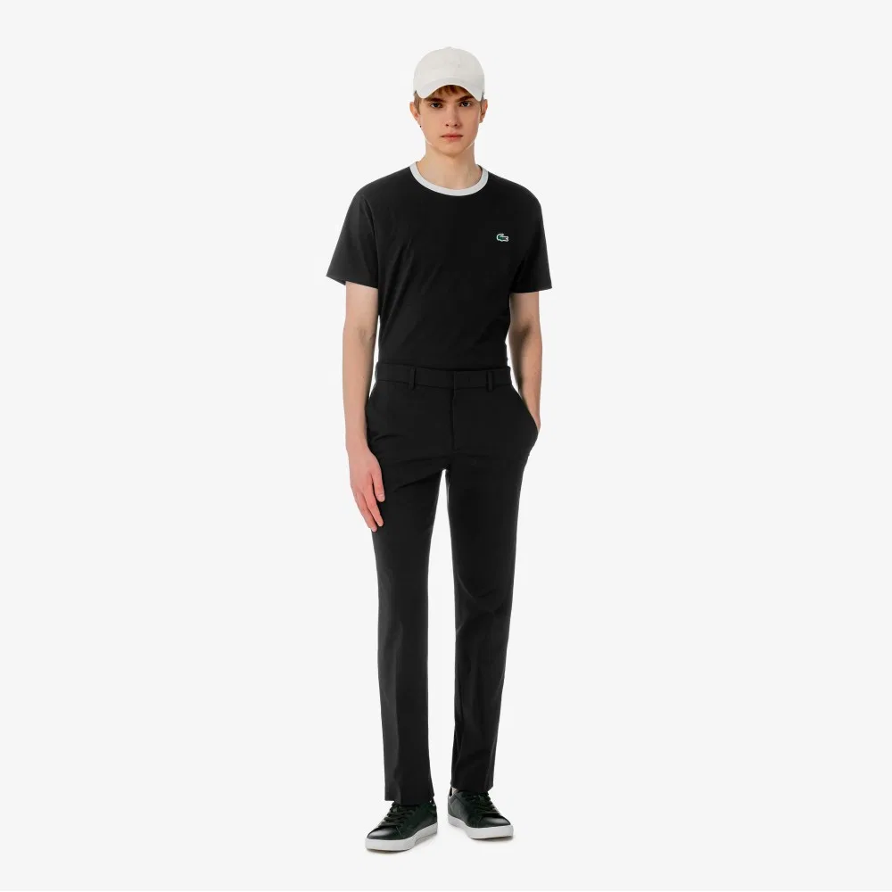 Брюки мужские Lacoste текстурированные летние черный