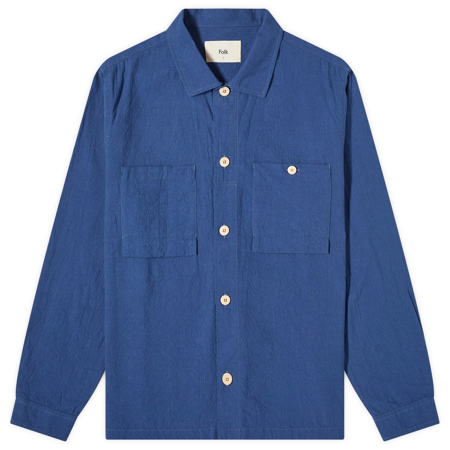 

Рубашка Folk Patch Overshirt, цвет Blue Crinkle
