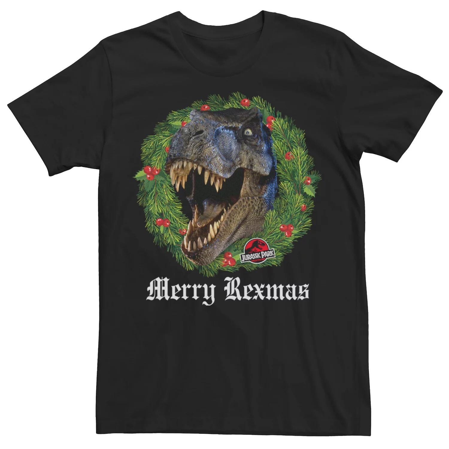 

Мужская футболка с изображением парка Юрского периода Christmas Merry Rexmas Licensed Character