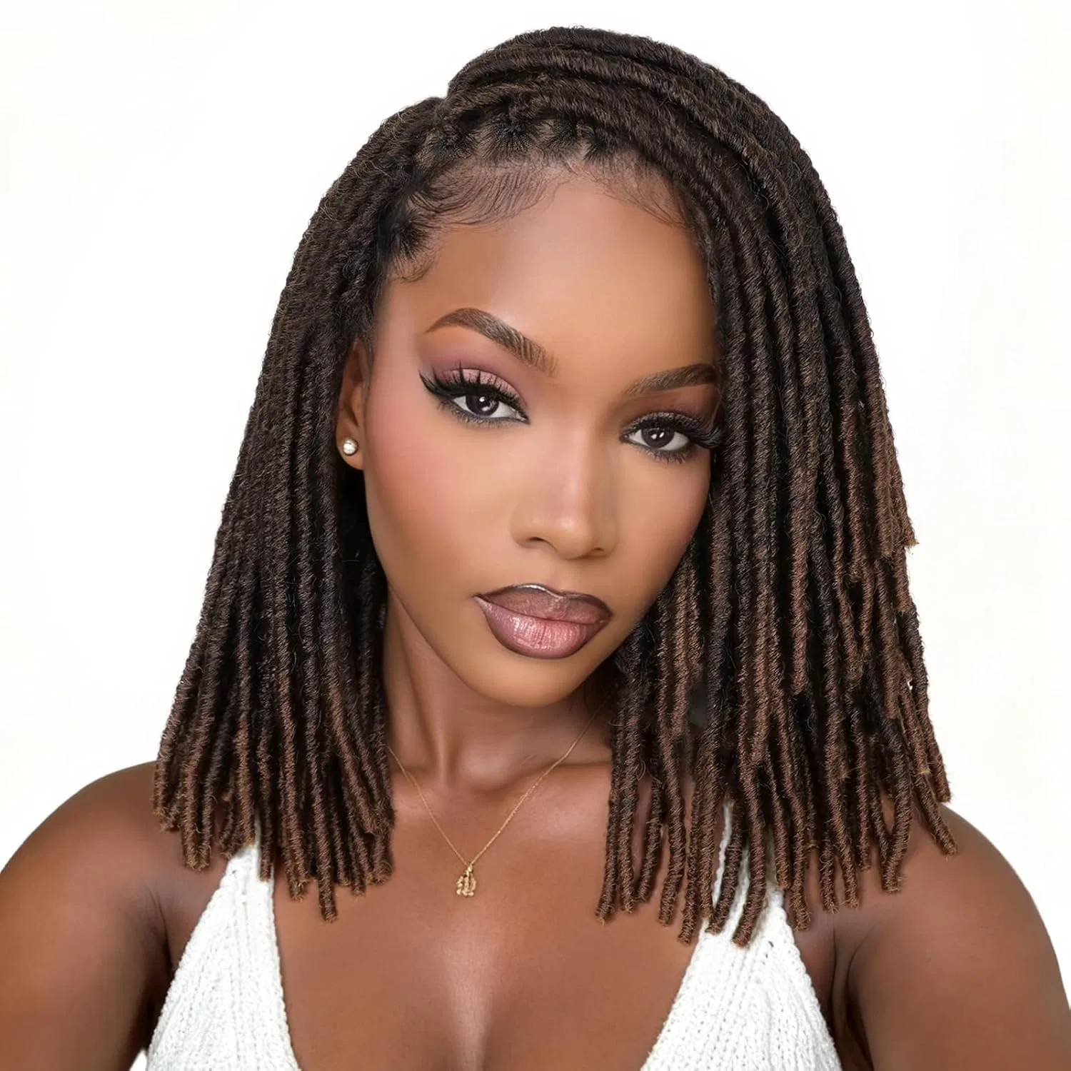 Парик FAVE Soft Faux Locs с двойным кружевом, 35 см Fave, Ombre Brown