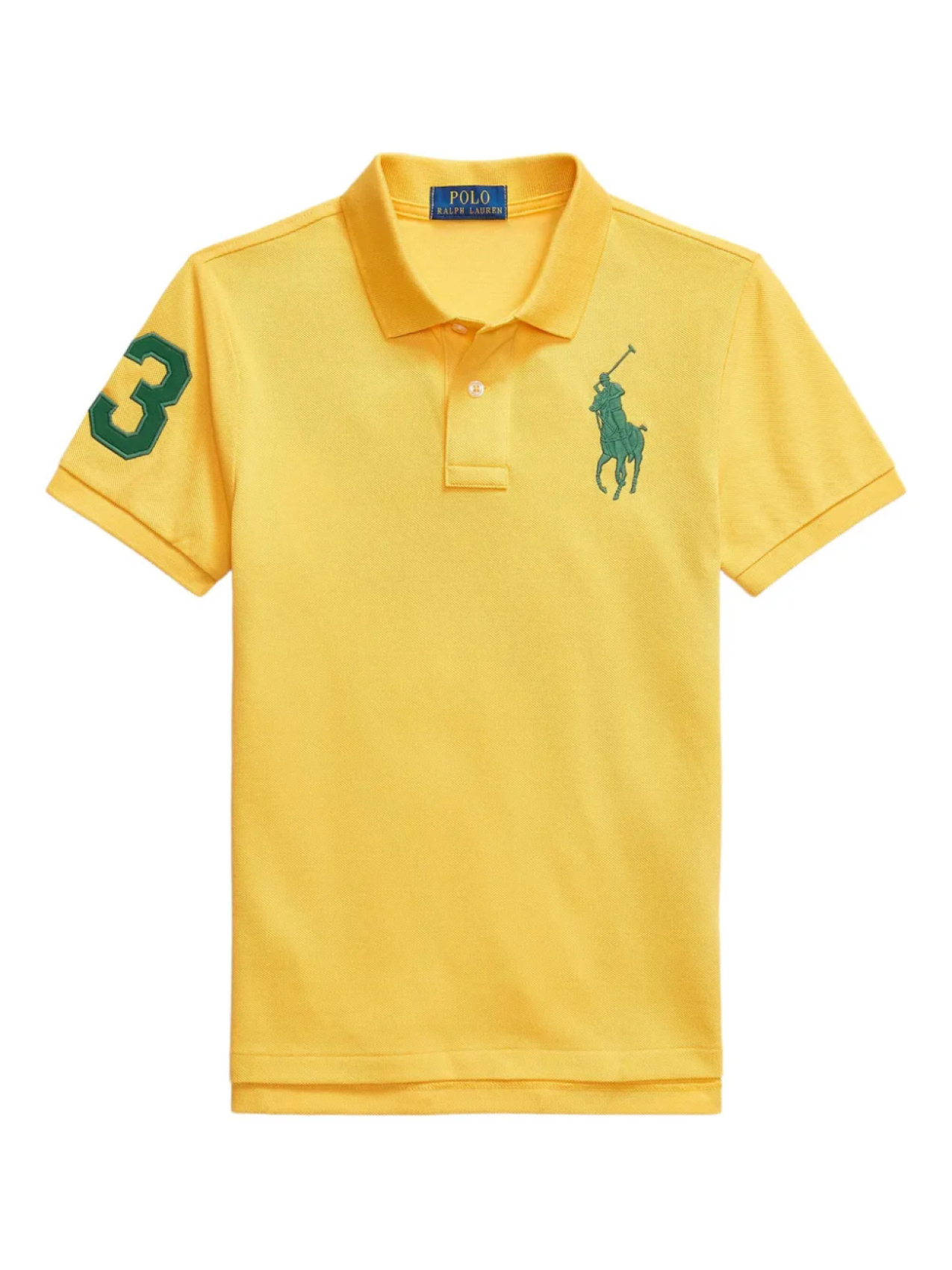 

POLO RALPH LAUREN KIDS рубашка поло с вышивкой, желтый