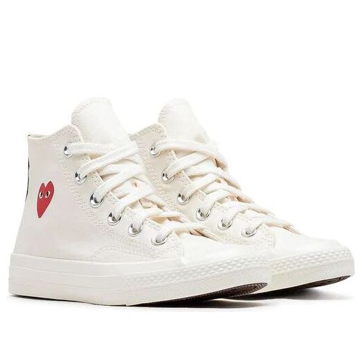 (PS) Converse x Comme des Garcons PLAY Single Heart Chuck Taylor All Star 70 Hi 'Milk' — фото 2